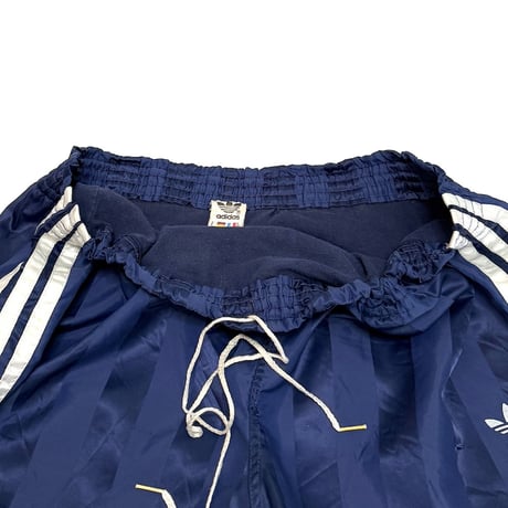【USED】80's adidas RUNNING SHORTS STRIPE NAVY MADE IN WEST GERMANY