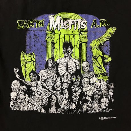 【USED】90'S MISFITS × PUSHEAD T-SHIRT
