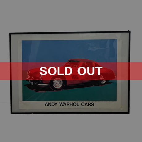 【USED】ANDY WARHOL "CARS" PROMOTION POSTER MADE IN 1989