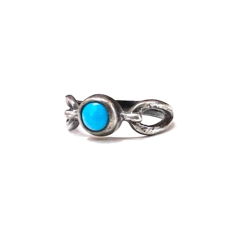 【USED】Vintage SILVER RING with TURQUOISE