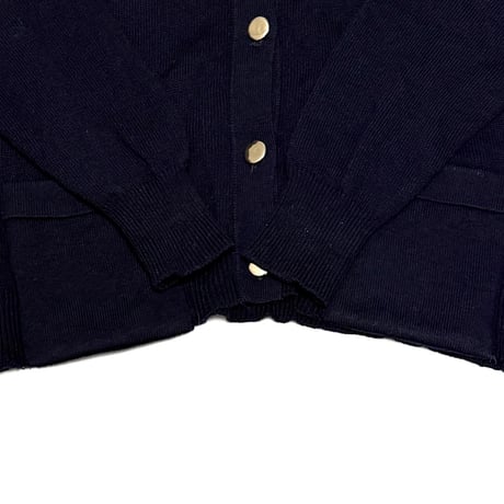 【USED】80's Lyle & Scott Scottish Lambswool Cardigan Navy