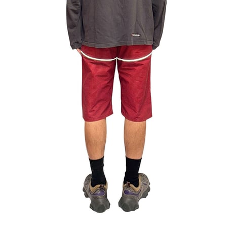 【USED】90's Maharishi Reflective Trim Grid Tech Shorts