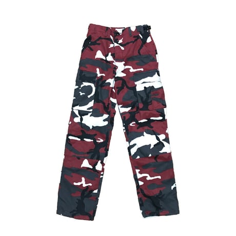 【USED】RED CAMO CARGO PANTS