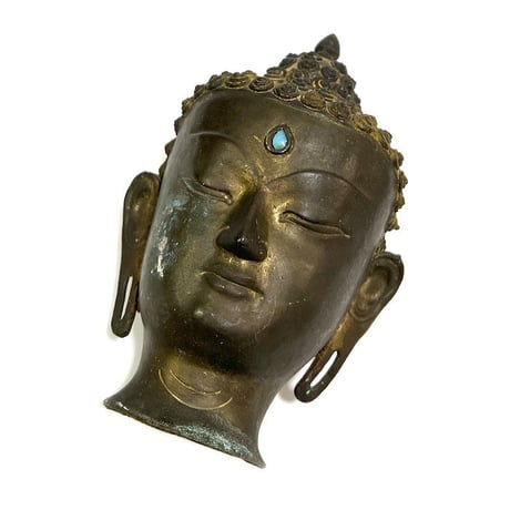 【USED】VINTAGE BRASS BUDDHA HEAD