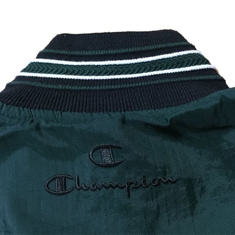 【USED】90'S CHAMPION NYLON PULLOVER JACKET GREEN