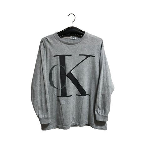 【USED】90'S  CALVIN KLEIN JEANS BIG LOGO L/S T-SHIRT