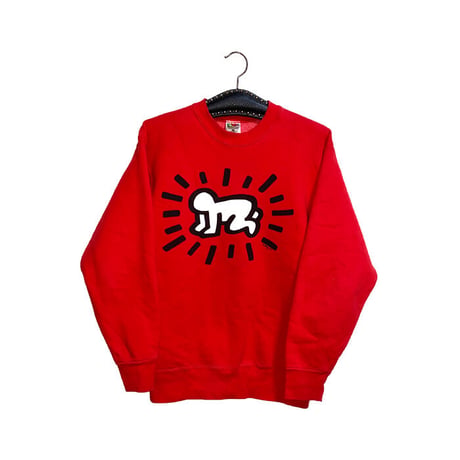 【USED】90'S KEITH HARING "RADIANT BABY & BARKING DOG" SWEAT SHIRT
