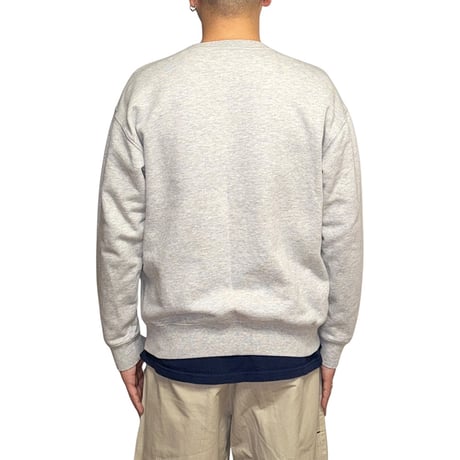 【USED】00's NIKE Hand-Spinner Flocked Logo Crewneck Sweatshirt Gray