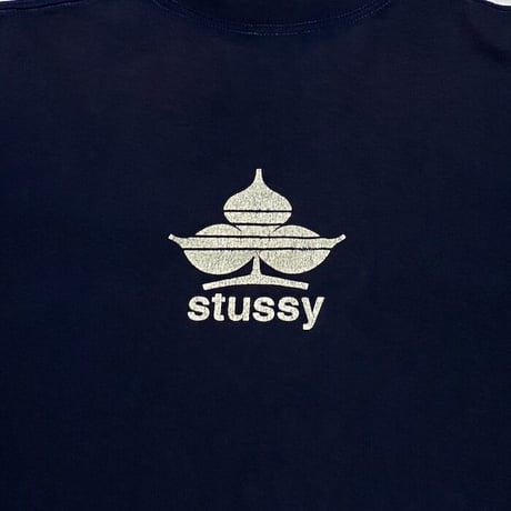【USED】90'S STUSSY CLUB MOTIF LOGO T-SHIRT
