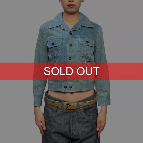 【USED】70's Whimsical Embroidered Denim Jacket