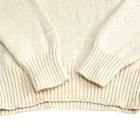 【USED】90'S POLO BY RALPH LAUREN SHAWL COLLAR COTTON SWEATER