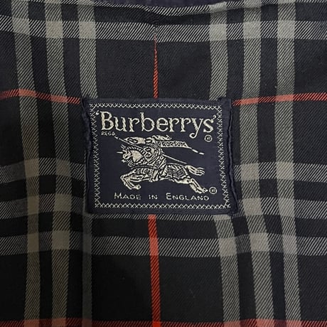 【USED】80's Burberrys ONE PANEL SLEEVE BALMACAAN COAT NAVY MADE IN ENGLAND