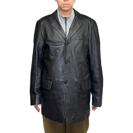 【USED】00's GIPSY BY MAURITIUS LEATHER TAILORED JACKET