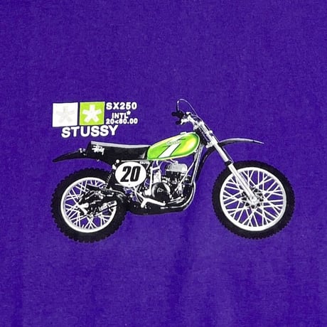 【DEAD STOCK】90'S-00'S STUSSY MOTOCROSS BIKE T-SHIRT