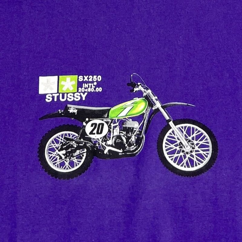 DEAD STOCK】90'S-00'S STUSSY MOTOCROSS BIKE T-S
