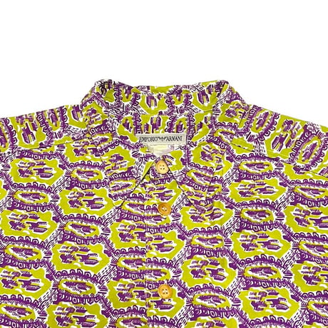 【USED】80's EMPORIO ARMANI PATTERNED SHIRT