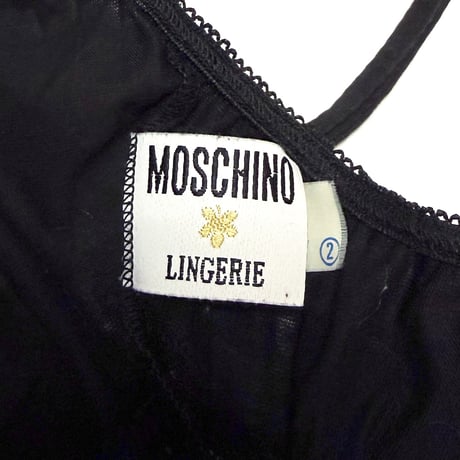 【USED】90's MOSCHINO Lingerie Bondage Layered Bodysuit by MARVEL Made in Italy