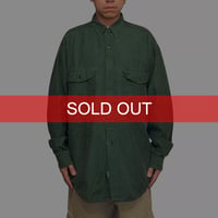 【USED】90's OLD GAP Forest Green Double Pocket Cotton Shirt