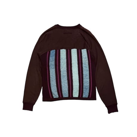 【USED】00'S GAULTIER2 SWEAT × KNIT SWITCHING L/S TOP