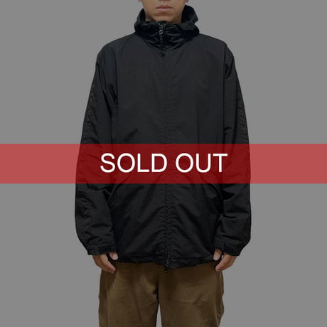 【USED】00'S STUSSY RIPSTOP NYLON HOODED JACKET BLACK
