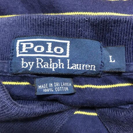 【USED】POLO BY RALPH LAUREN BORDER POLO SHIRT