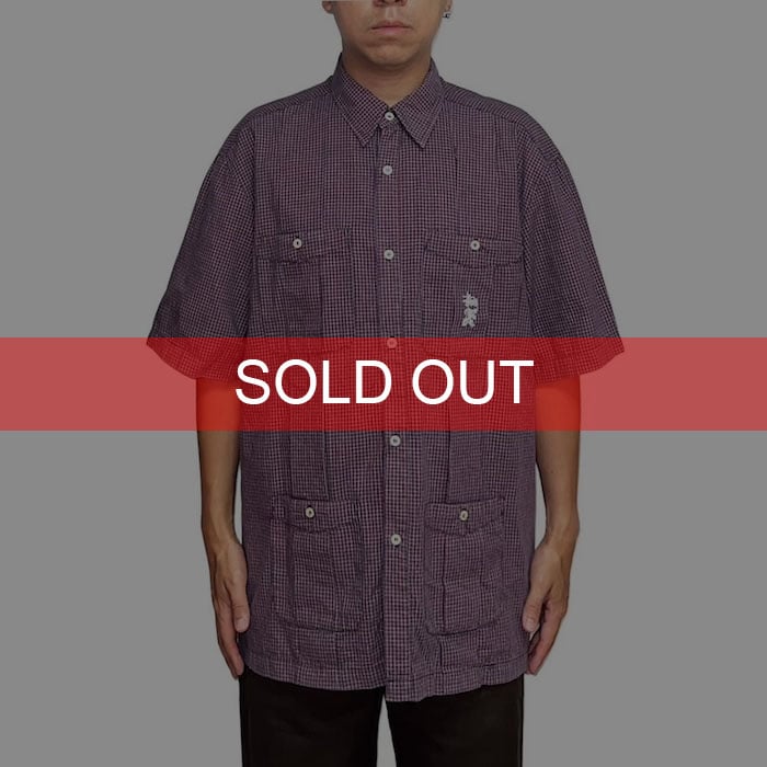 USED】90's STUSSY CHECK CUBA SHIRT | KONBINI