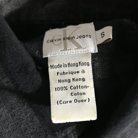 【USED】90'S  CALVIN KLEIN CHECK SHIRT BLACK