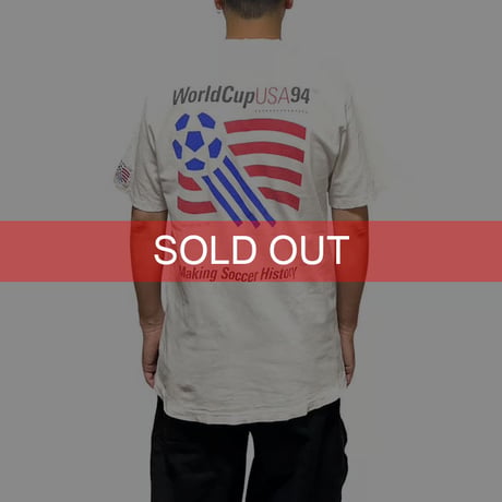 【USED】90'S WORLD CUP USA 94 "Making Soccer History" T-SHIRT