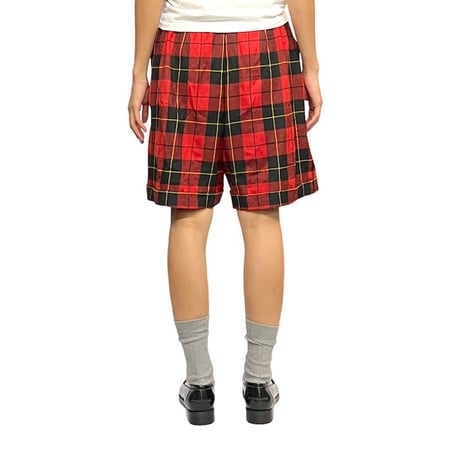 【USED】90'S KAREN SCOTT RED PLAID SHORTS