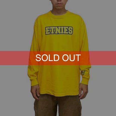 【USED】90'S etnies LOGO L/S T-SHIRT YELLOW