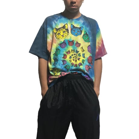 【USED】00'S DEAD CAT TIE DYE T-SHIRT