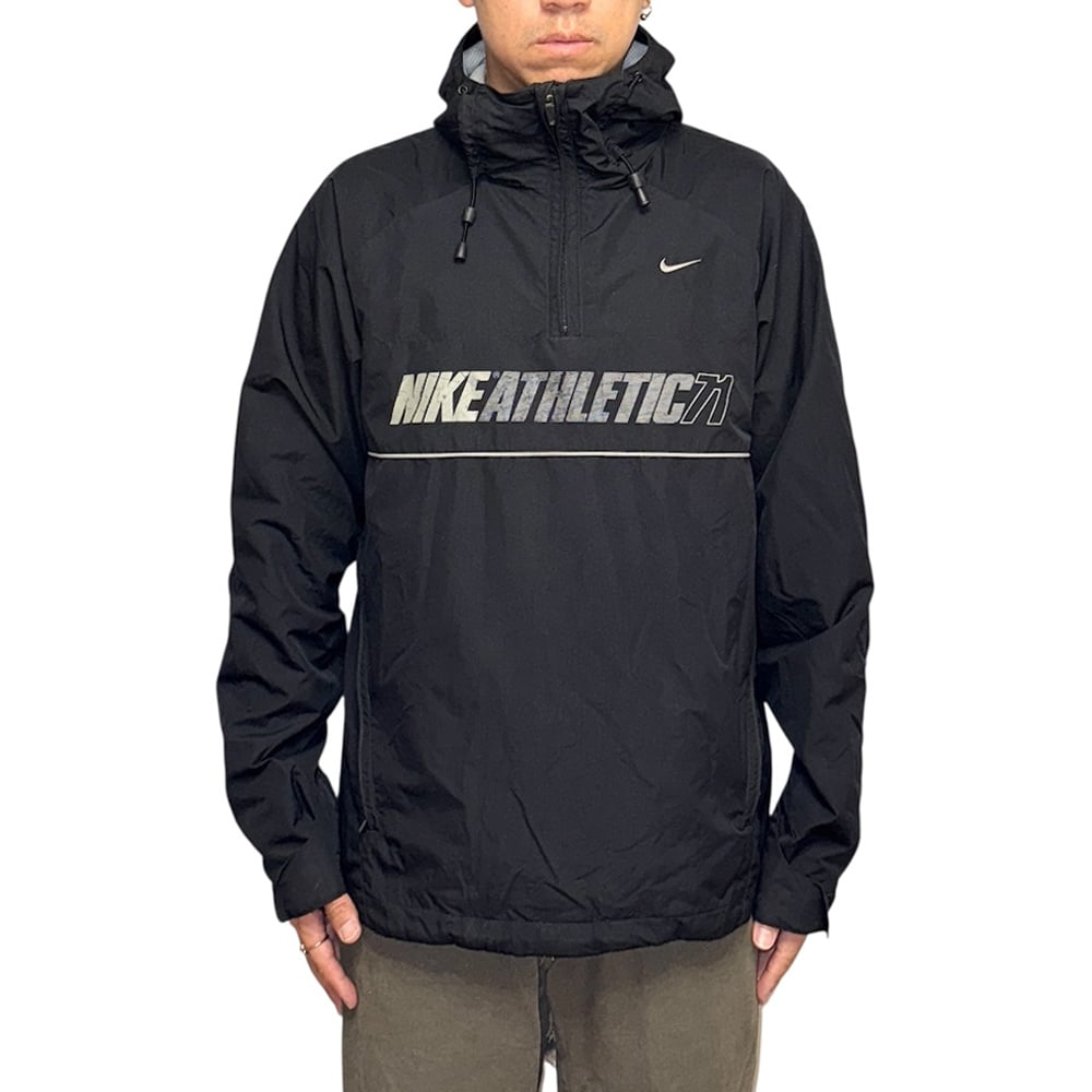 USED】00's EURO NIKE ATHLETIC 71 Half-Zip Nylon