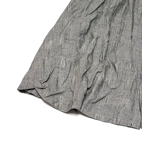 【USED】tricot COMME des GARCONS 1990 GLEN CHECK CREASED SKIRT
