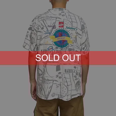 BUD LIGHT Spuds MacKenzie グラフィック青タンクトップ Vintage