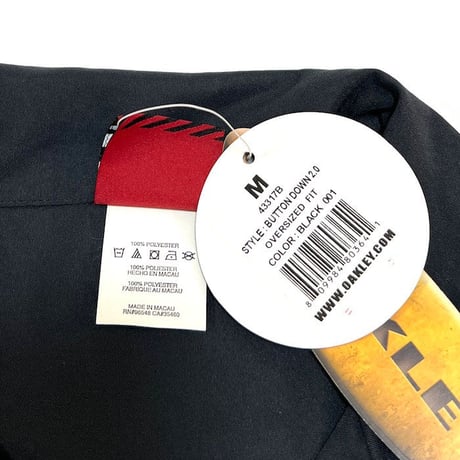 【DEAD STOCK】00'S OAKLEY OPEN COLLAR SHIRT BLACK