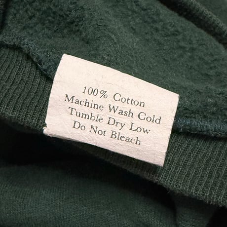 【USED】90's McBea Sunflower Print Crewneck Sweatshirt Forest Green
