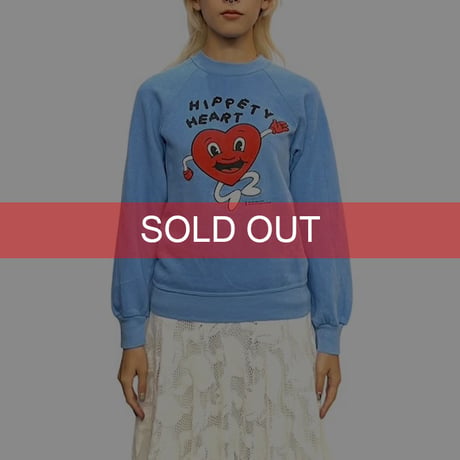 【USED】80's HIPPETY HEART SWEATSHIRT