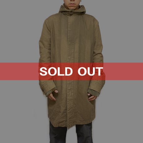 【USED】HUSSEIN CHALAYAN 2004-2005 AW  VINTAGE COTTON COAT with PILOT CAP