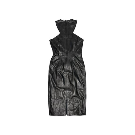 【USED】80's VAKKO LEATHER DRESS