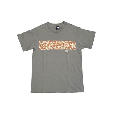 【USED】90'S STUSSY HIBISCUS T-SHIRT