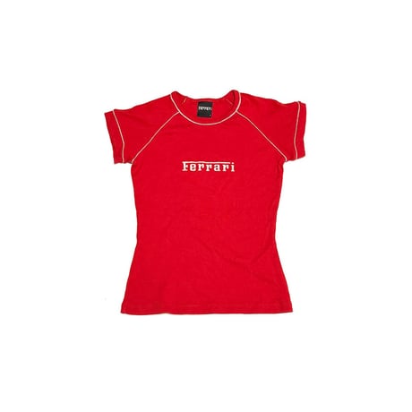 【USED】00's Ferrari Logo Baby Fit T-shirt