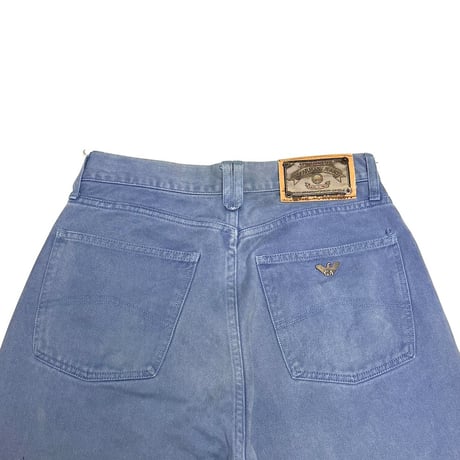【USED】80's ARMANI JEANS “NATURAL” Hemp Patch Pants