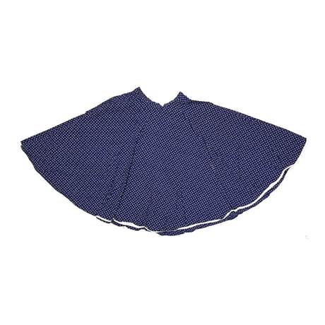 【USED】70s FLOWER BUD PATTERN LONG SKIRT NAVY