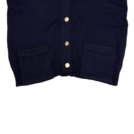 【USED】80's Lyle & Scott Scottish Lambswool Cardigan Navy
