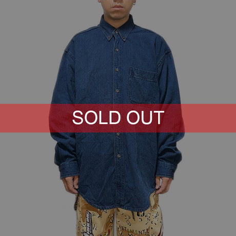 【USED】90'S L.L.BEAN SASHIKO WEAVE B.D SHIRT