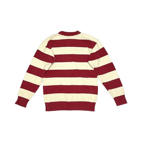 【USED】90's Polo by Ralph Lauren WALLY BORDER COTTON KNIT SWEATER