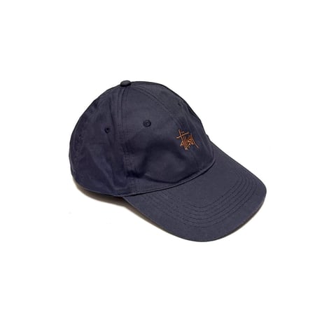 【USED】90's STUSSY SHAWN LOGO CAP NAVY