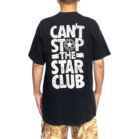 【USED】90's THE STAR CLUB “CAN’T STOP THE STAR CLUB” Punk T-shirt Black