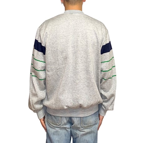 【USED】70's-80's adidas "Ventex Production" France Made Line Panel Sweatshirt