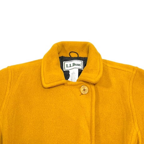 【USED】90'S-00'S L.L.BEAN MUSTARD YELLOW FLEECE PEACOAT